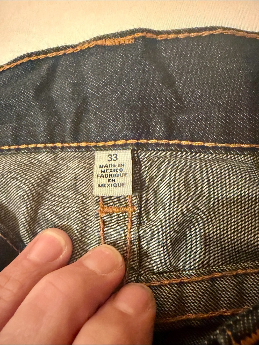 True Religion Ricky Big T Jeans 33x34 Blue Thick Stitch Flap Pockets Made In USA - Picture 7 of 16